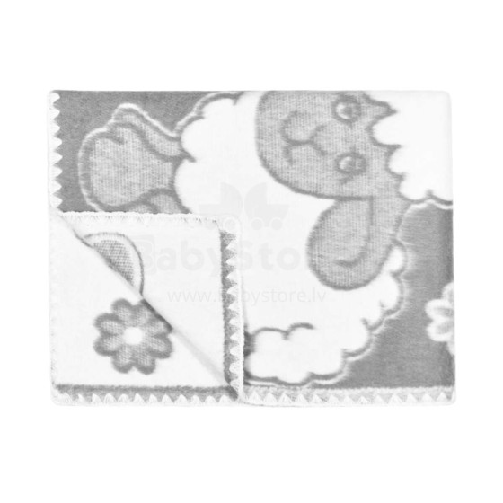 UR Kids Blanket Cotton Art.143027 Sheep Grey Dabīgas kokvilnas pleds/sega bērniem 100x140cm