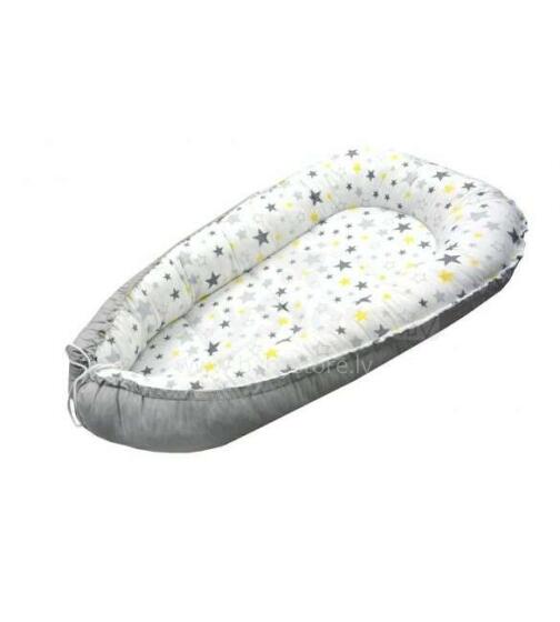Ankras Stars Art.KOK000031 Grey White  Pilkas lizdas - kokonelis naujagimiams
