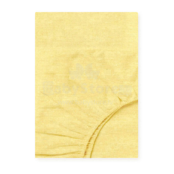 UR Kids Cotton  Art.143523 Yellow Простынка хлопковая с резинкой 120x60cм