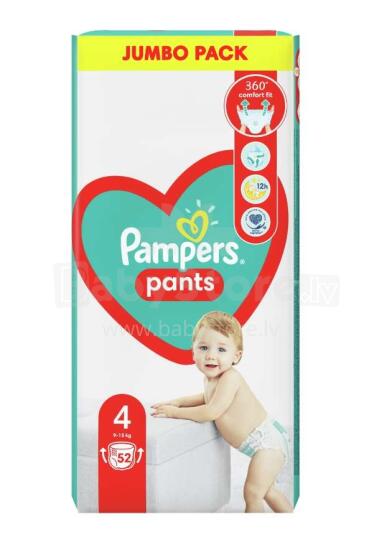 Kelnės Pampers JP Art.P04H702 Vaikiškos kelnaitės S4 dydis nuo 9-15kg, 52vnt.