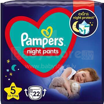 Pampers Nights Pants Art.P04H871 nakts biksītes 5 izmērs 12-17kg,22gb