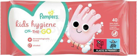 Pampers Kids Hygiene Art.143579  Детские влажные салфетки,40шт