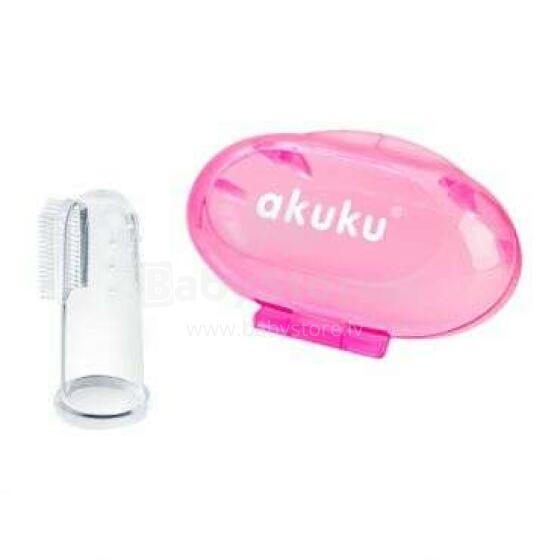 Akuku Gum Massager Art.143626 silikoninis pirštų galiukas - dantų šepetėlis dantų priežiūrai ir dantenų masažui