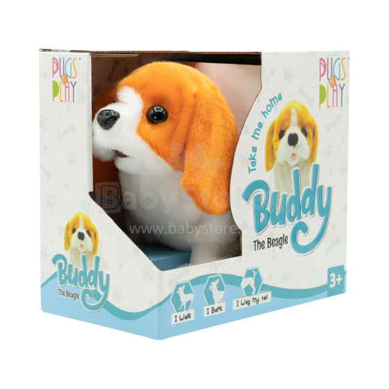 PUGS AT PLAY Staigājošs suns "Buddy"