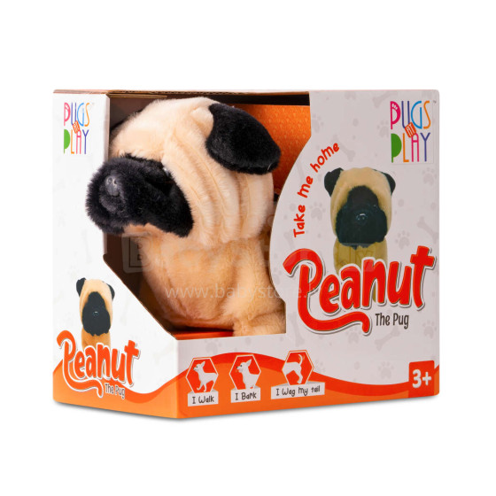 PUGS AT PLAY Staigājošs suns "Peanut"
