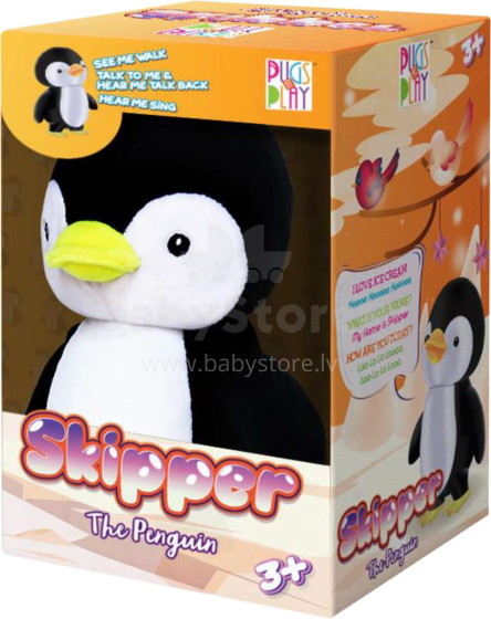 PUGS AT PLAY Staigājošs un runājošs pingvīns - Skipper, 23cm