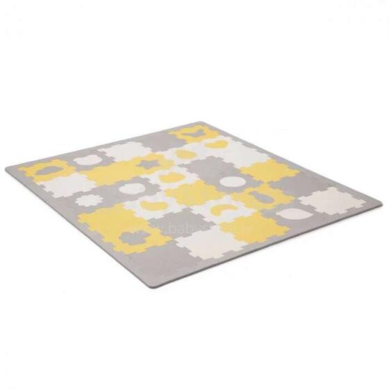 KinderKraft'22 Luno Shapes Art.KPLUSH00YEL0000  Puzzle grindų kilimėlis vaikams