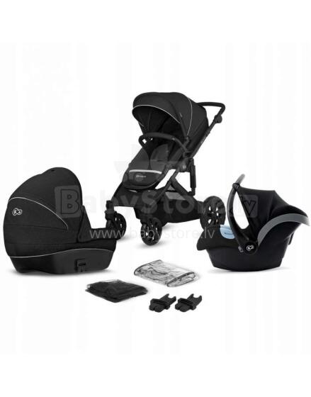 KinderKraft Prime Lite 3 in1 Art.KKWPRLIBLK3000 Black universalus vežimėlis 3 in1
