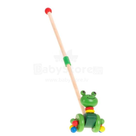 Bebe Basic Walking Toy Frog Art.KX7450  Medinis spalvotas stumdomas žaislas Varlė