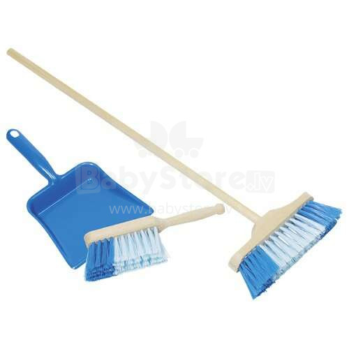 Goki Art.VG15349 Plastic dustpan, handbroom and broom