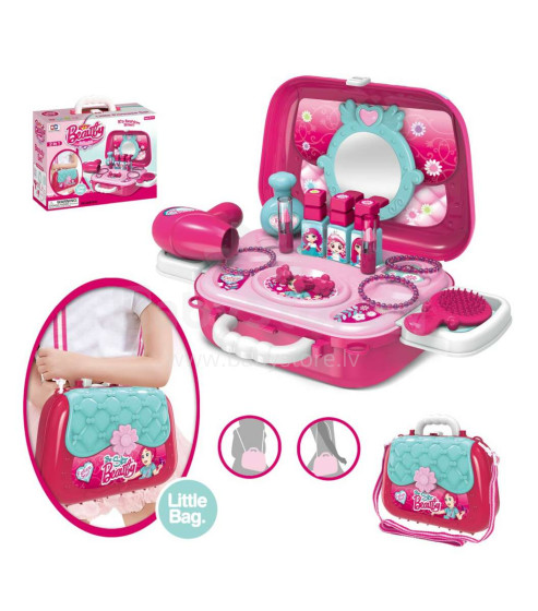 XIAOXIA Role Play Jewellery Set for Girls Toy Kids Princess Makeup Set Jewellery Set with Carry Bag Gift Kosmetikos rinkinys 1901X062
