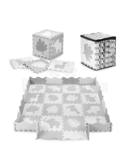 Momi ZAWI Art.MAED00013 Многофункциональный напольный пазл-коврик серый