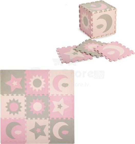 Momi Nebe Art.AKCE00030 Pink  Bērnu daudzfunkcionālais grīdas paklājs puzle