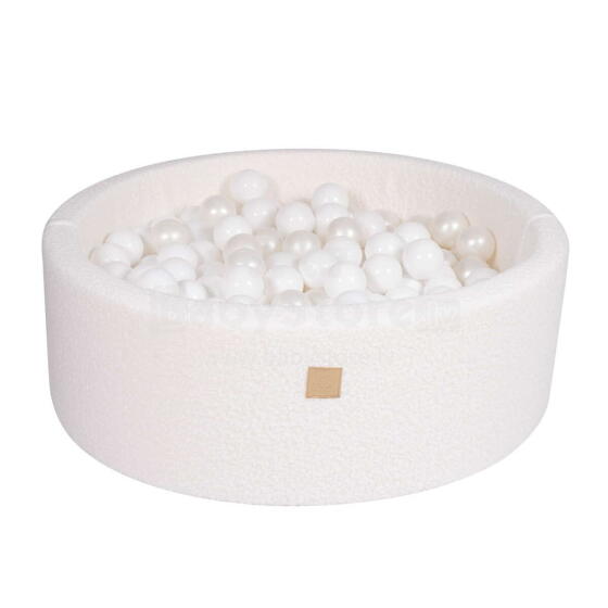 MeowBaby® Boucle Round Ball Art.146277 Pilkas džiunglių sausas baseinas su kamuoliukais (250vnt.)