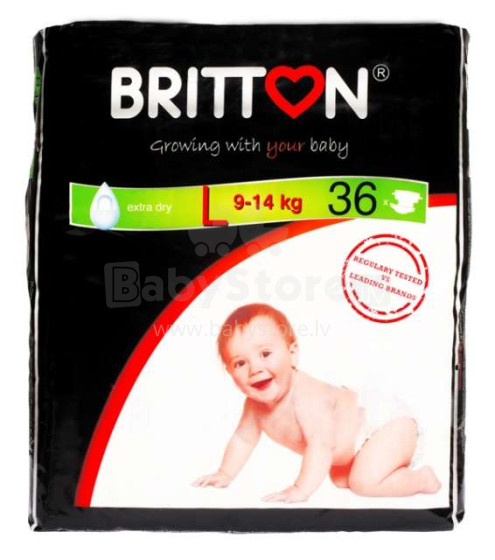 Britton Pants L Art.B22025  Детские подгузники  9-14kg (36gab)