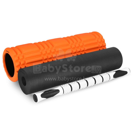 Set of fitness rollers 3in1 (3 parts) orange Spokey MIXROLL 3in1