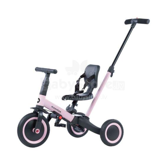 6 viename triratukas ir balansinis dviratukas Mike Sweet Pink by Moovkee