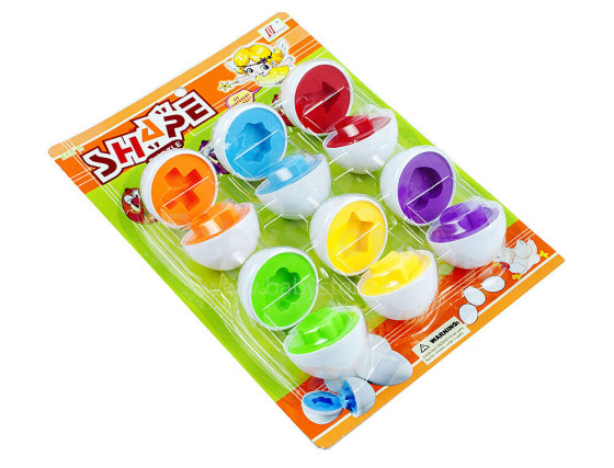 Ikonka Art.KX8623 Izglītojoša olu rotaļlieta Saskaņot formas un krāsas