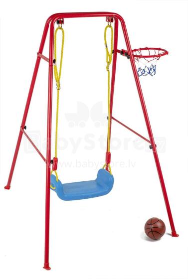 Bebe Basic Swing/Basketball Art.KX7936 Sūpynės + kamuolio krepšys ant metalinio rėmo