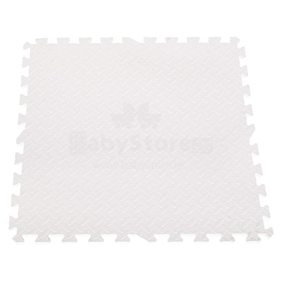 Ikonka Art.KX7462 Putu puzles paklājiņš bērniem balts 60x60 4gab