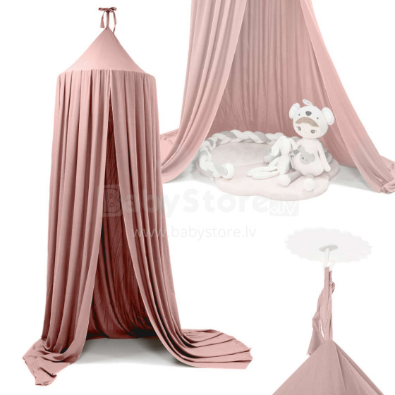 Ikonka Art.KX6104 Baldahīns aizkars tipi telts karājas rozā krāsā