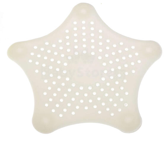 Ikonka Art.KX9952_2 Silikoninis sietelis kriauklei baltos spalvos kriauklei