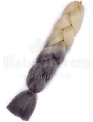 Ikonka Art.KX9904_112 Sintētisko matu varavīksnes ombre blondīne pelēka