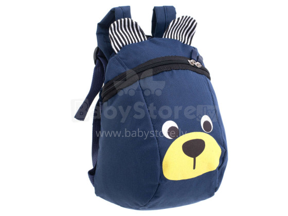 Ikonka Art.KX6305_2 Children's nursery backpack teddy bear navy blue