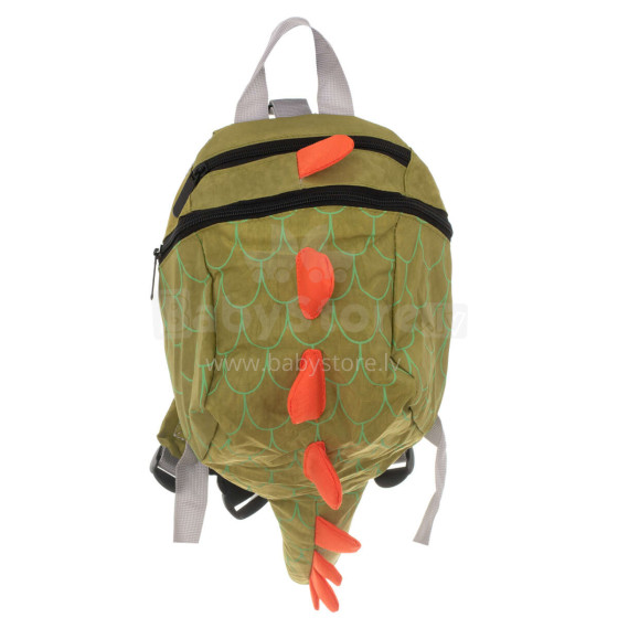 Ikonka Art.KX7435_1 Kindergarten dragon backpack waterproof green
