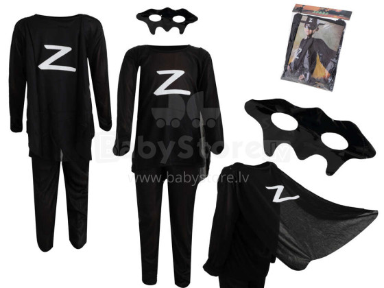 Ikonka Art.KX5708_1 Zorro kostiumas M dydis 110-120cm