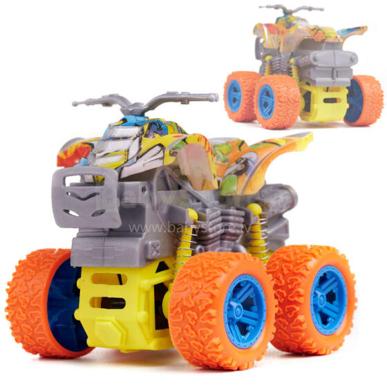 Ikonka Art.KX5662 Sunkvežimis monstras visureigis su keturračiu pavara geltonas 1:36