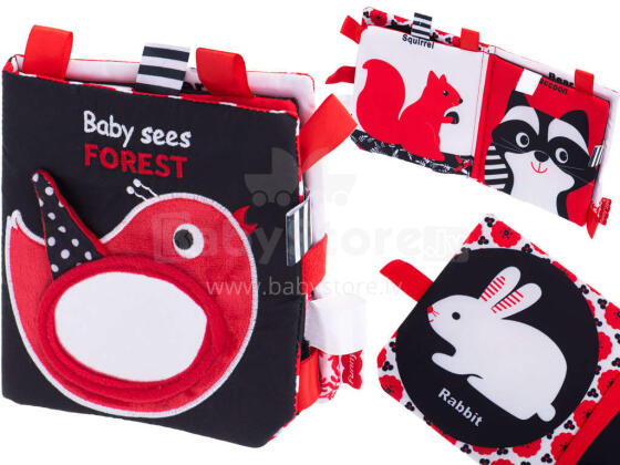 Ikonka Art.KX5641 Sensory book bite markers contrasting forest