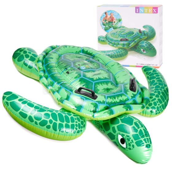 Ikonka Art.KX5576 Pripučiamas plaukimo čiužinys vėžlys pontonas INTEX 150cm