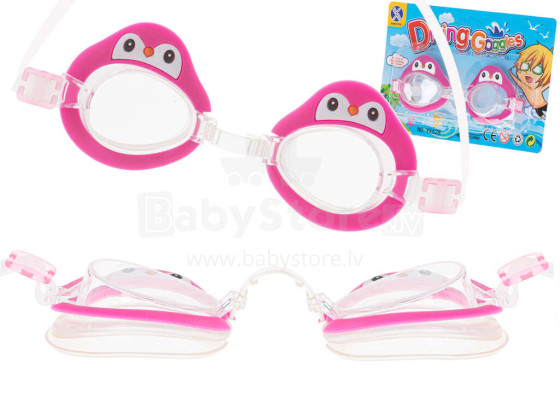 Ikonka Art.KX5564 Children's swimming goggles mask penguin