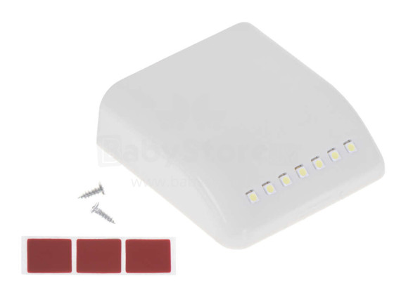 Ikonka Art.KX5270 LED spintelės stalčiaus šviesos jutiklis baltos spalvos