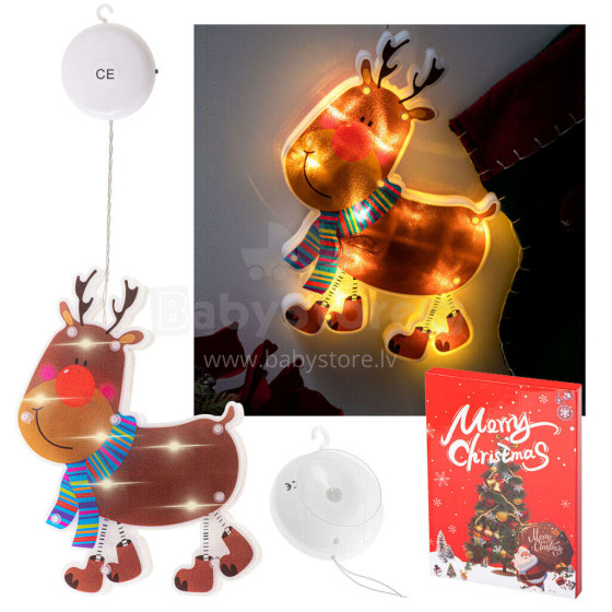Ikonka Art.KX5244 LED kulonu gaismas Ziemassvētku rotājumi ziemeļbriedis