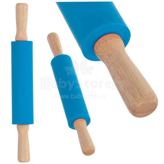 Ikonka Art.KX5216_1 Silicone pastry roller 38cm blue