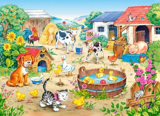Ikonka Art.KX4805 CASTORLAND Puzzle 60el. Farm