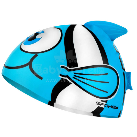 Silicone swimming cap blue Spokey RYBKA MARLIN