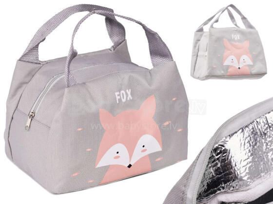 Ikonka Art.KX5631_2 Termoizoliacinis maišelis pusryčiams pietums fox pink