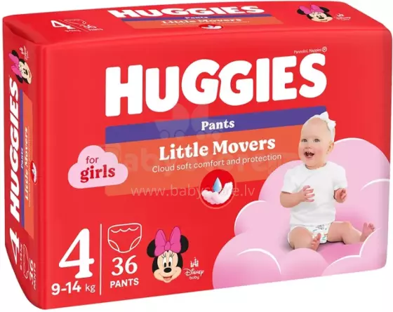 Huggies Pants D S4 Girl Art.BL041564258 Kūdikių sauskelnės 9-14 kg, 36 vnt.