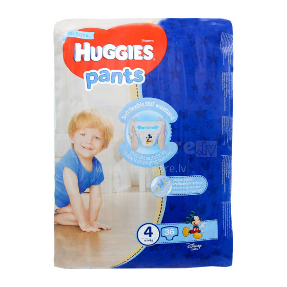 Huggies Pants D S4 Boy Art.BL041564265 Детские подгузники 9-14 кг,36 шт
