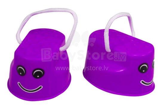 Ikonka Art.KX7532_6 Vaikams skirtos balansinės basutės 2 vnt. violetinės spalvos