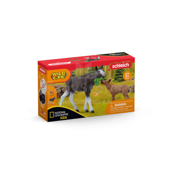 SCHLEICH WILD LIFE  Briedžio patelė su briedžiuku