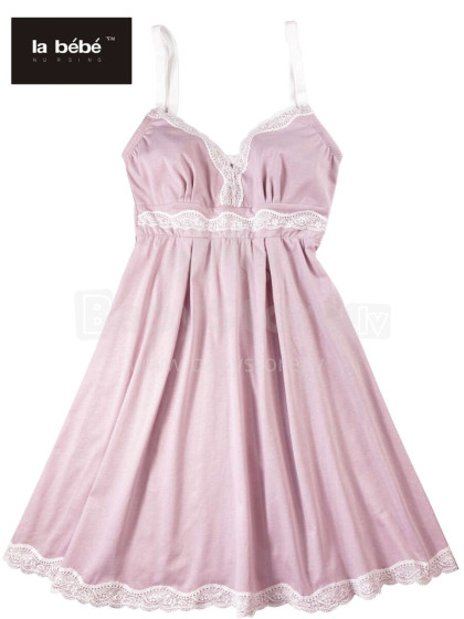 La Bebe™ Nursing Cotton Mia Art.136605 SoftPink Nursing Night dress
