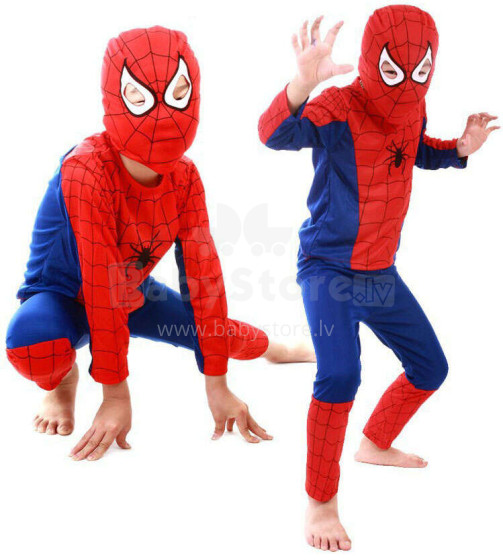 Ikonka Art.KX9209_3 Spiderman costume size L 120-130cm