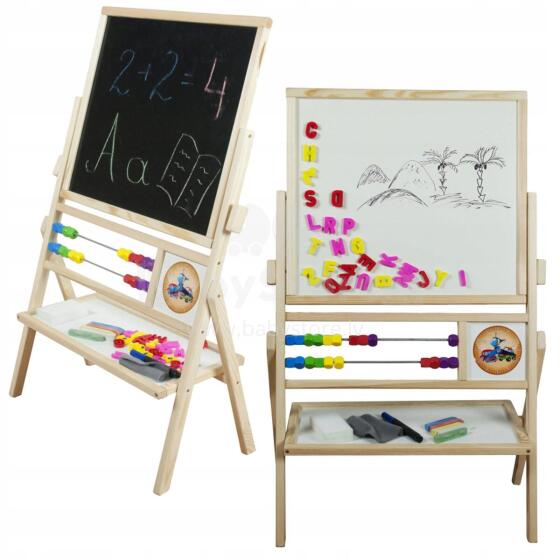 3Toysm Desk Art.149214 Medinė dvipusė piešimo lenta 90cm