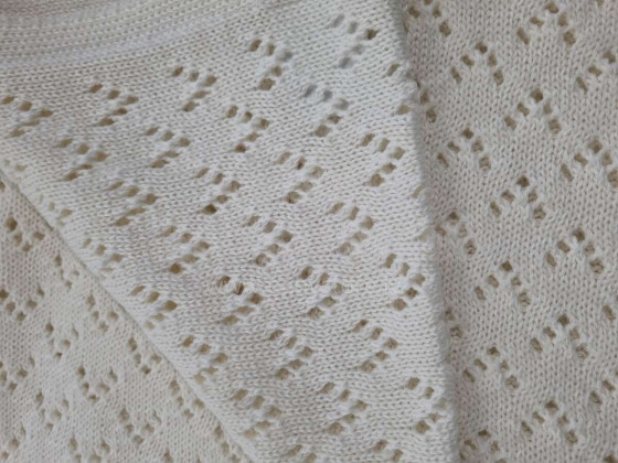 Kids Blanket Cotton Art.P19 Bianco smėlio spalvos Natūralios medvilnės antklodė / antklodė vaikams 75x100cm
