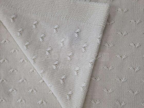 Kids Blanket Merino Art.P21 White  smėlio spalvos Natūralios medvilnės antklodė / antklodė vaikams 75x100cm