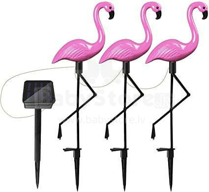 Dārza lampu komplekts - flamingo, 3gab.
